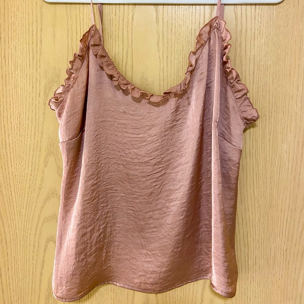 Pink Silk Tank Top- Free People